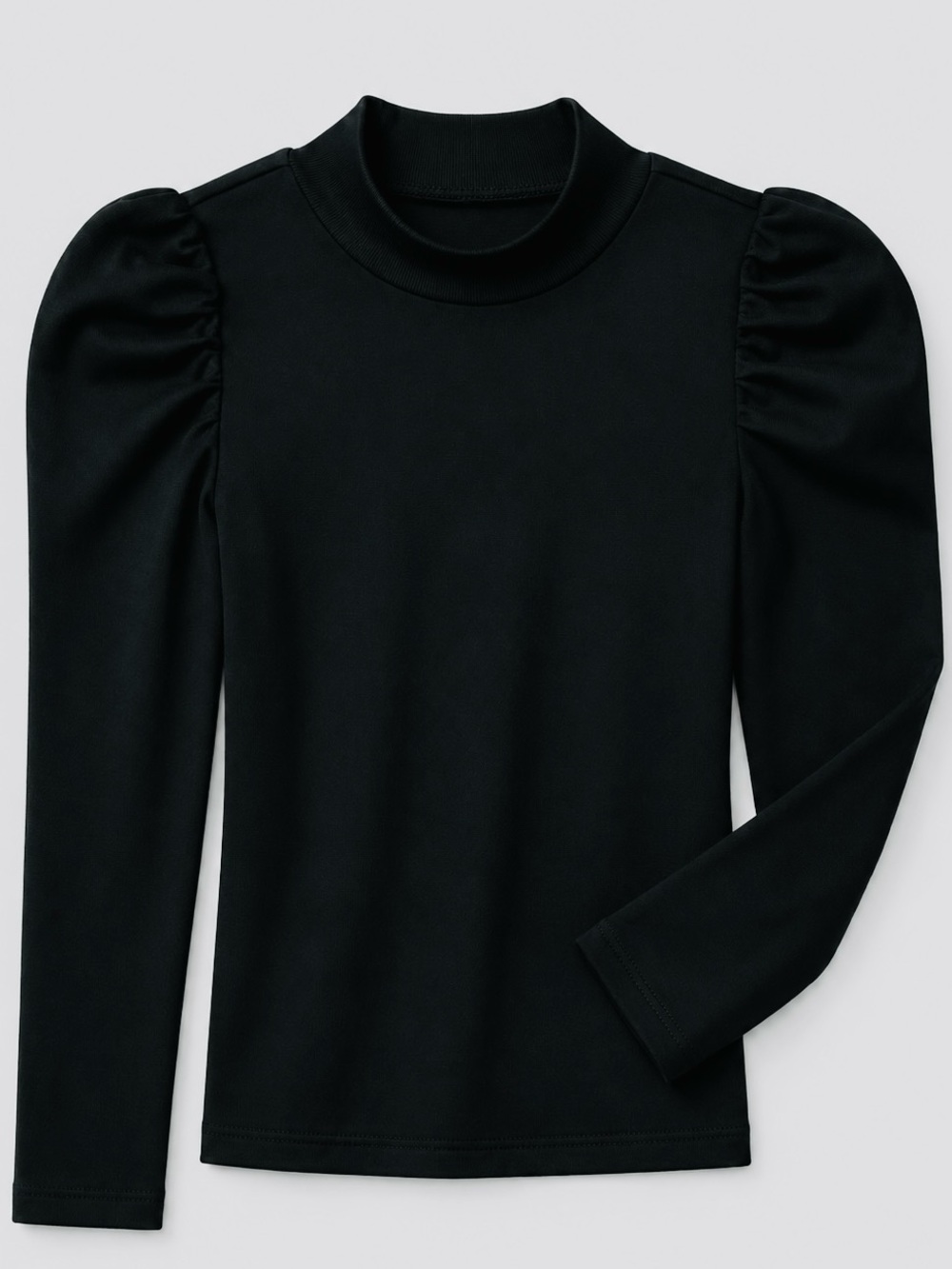 GAP KIDS Puff Sleeve Turtleneck Black Knit Top Tee Girls T-shirt
